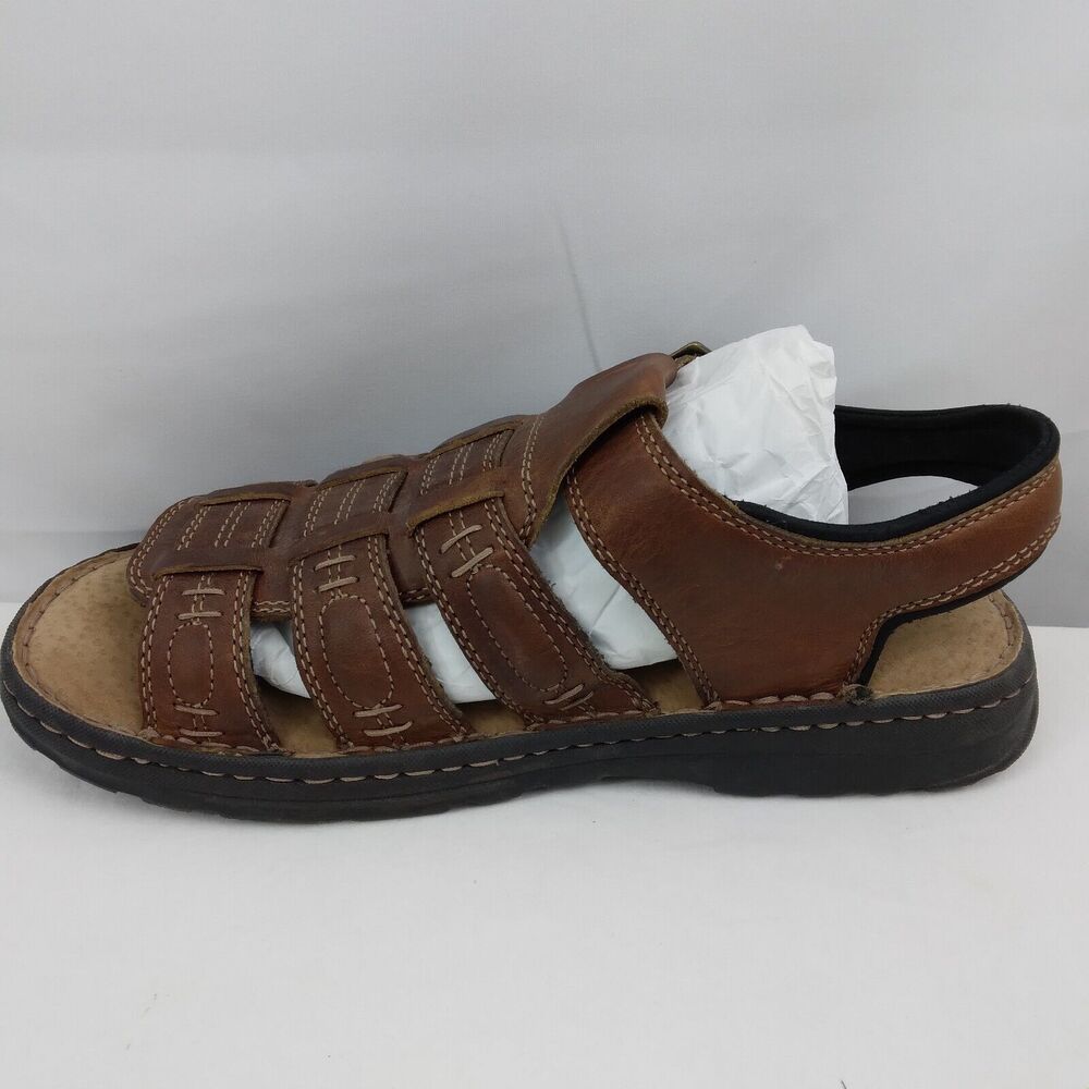 Journeys Fisherman Open Toe Sandals Brown Leather Y2K 90s Shoes Mens Size 10 M - Picture 9 of 13